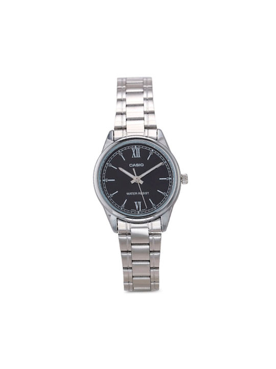 Casio Damenuhr 34mm Batterie mit Silber Metall-...