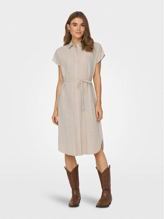 Only Shirt Dress Dress Beige