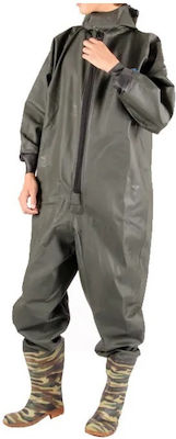 Waterproof work overalls with galosh & hood No.46 31859