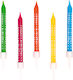 Lumânări de tort Colorat Happy Birthday 10 buc