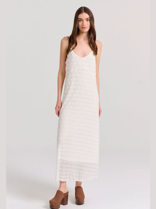 Funky Buddha Maxi Φόρεμα Λευκό