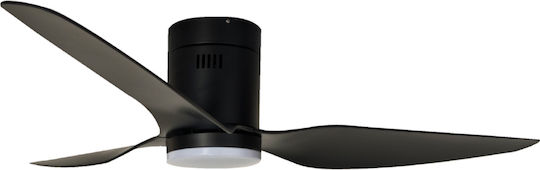 Inlight Alamo Ανεμιστήρας Οροφής 137cm με Φως Μαύρος