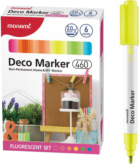 Markers Deco 460 6 Colors Fluo Monami