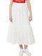 C'est Beau La Vie High Waist Maxi Skirt in White color