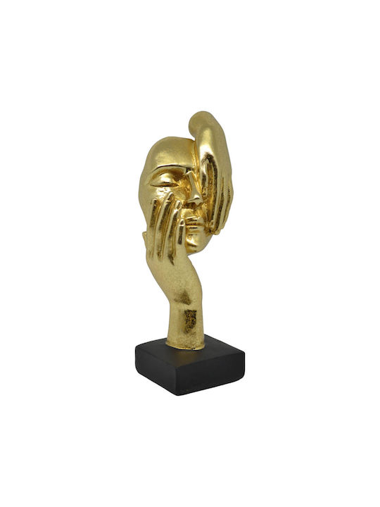 Decorative Face Polyester Gold 6x5,7x16,5cm.ankor