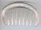 Plastic Comb Plastic White Translucent Semi-Diaphanous Decorated Strass