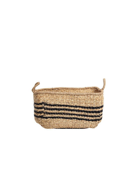 Hollie Decorative Basket Wicker with Handles Brown Soulworks