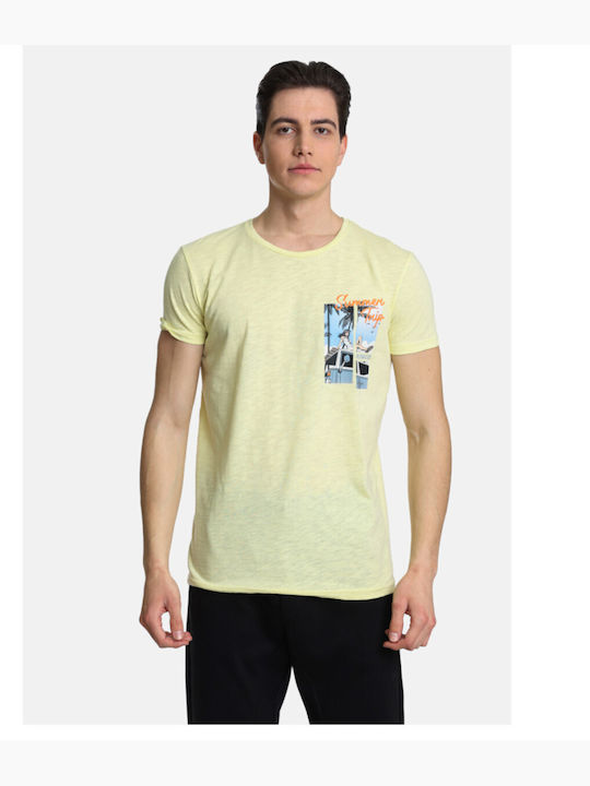 Paco & Co Herren T-Shirt Kurzarm Lemon