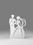 Wooden Decorative Groom Bride 35x50cm