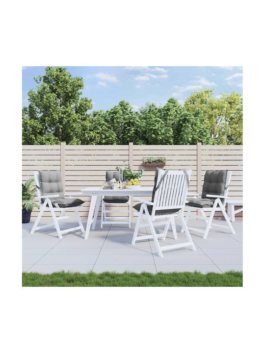 vidaXL Waterproof Garden Chair Cushion Grey 4pcs 50x100cm.