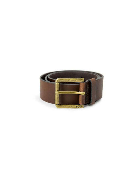 Hugo Boss Men's Leather Belt Beige