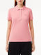 Lacoste Women's Polo Blouse Short Sleeve Pink