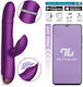 IntoYou Sendel Vibe Up Down Internal Beads Ring Pulsation Rabbit Vibrator with Remote Control 22cm Purple
