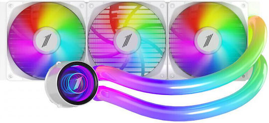 1STPLAYER Mothra MT360 Water Cooling AIO CPU With 2 120mm Fans And ARGB Lighting White