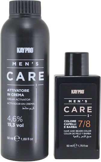 Kaypro Kit Men’s Care Hair & Beard Color 7/8 Dark Blond 50ml + 50ml