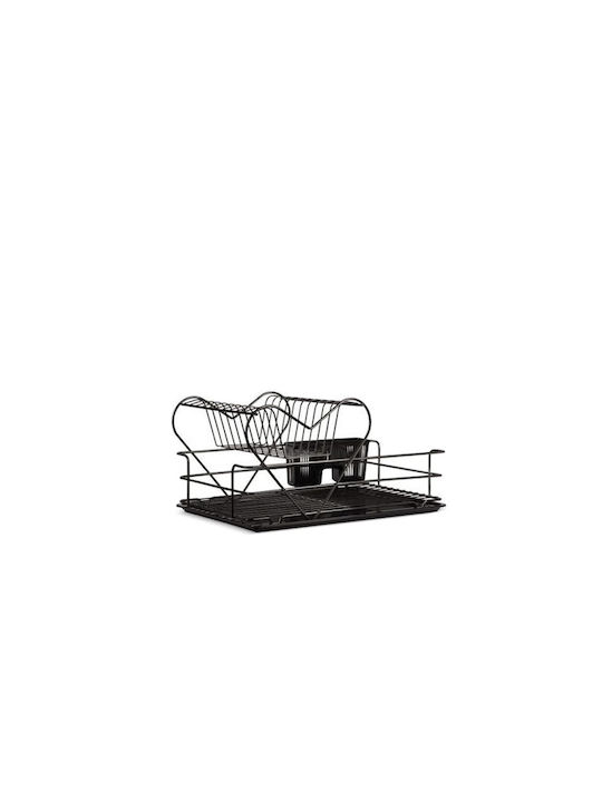 Aria Trade Dish Drainer Metallic in Black Color 49x30x25cm