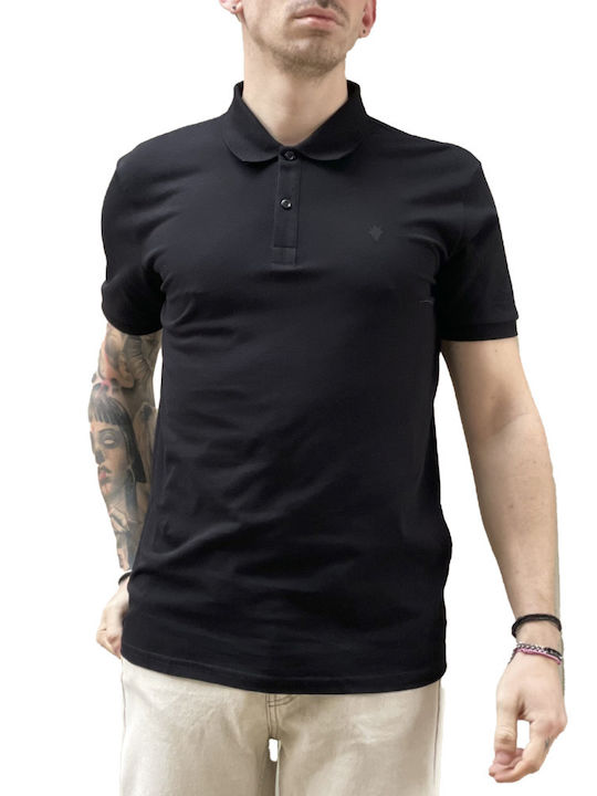 Dynamo Bluza Bărbătească cu Mânecă Scurtă Polo BLACK