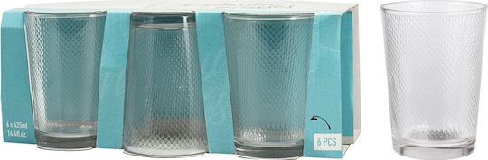 Excellent Houseware Σετ Ποτήρια Νερού από Γυαλί 425ml 6τμχ
