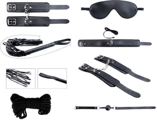 Alive Secret Desires BDSM Kit σε Μαύρο Χρώμα 7τμχ