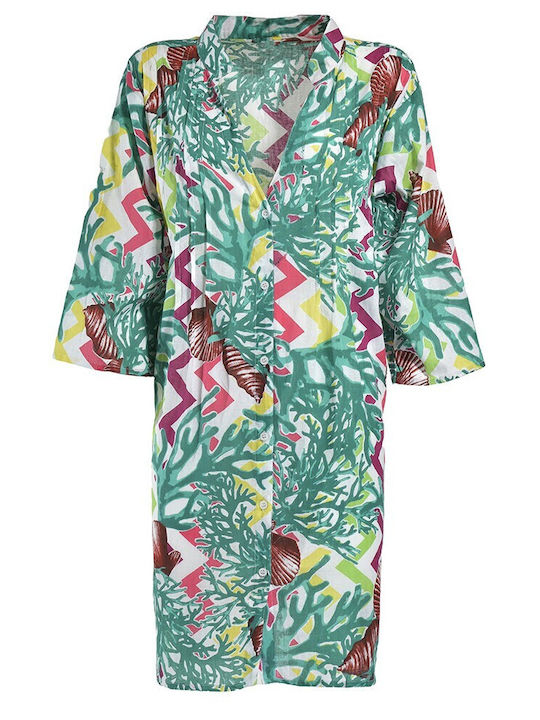 Ble Resort Collection Women's Mini Dress Beachwear Green