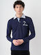 Baldessarini Men's Long Sleeve Blouse Polo Blue