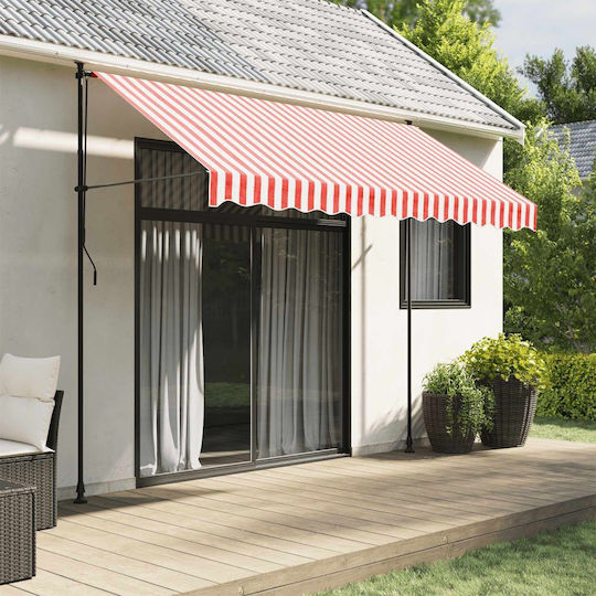 vidaXL Markisenstoff Rot mit PU-Beschichtung 2.5x3m