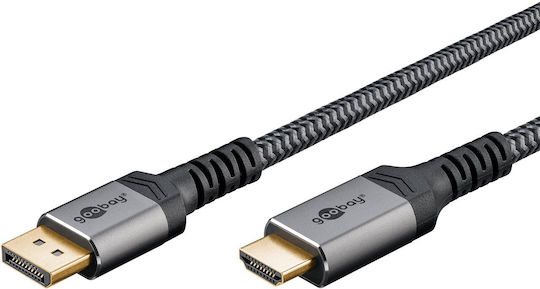 Goobay 65270 Καλώδιο DisplayPort male - DisplayPort male 3m Γκρι