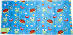 Tortue Kinder-Strandtuch Blau 140x70cm