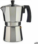 Kinvara Stovetop Espresso Pot for 6 Cups Silver