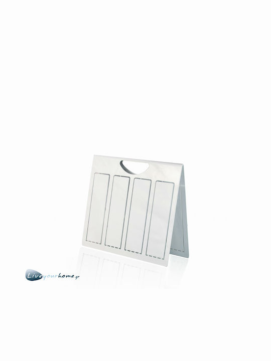 Edelware Metallic Magazine Rack White 30x35cm