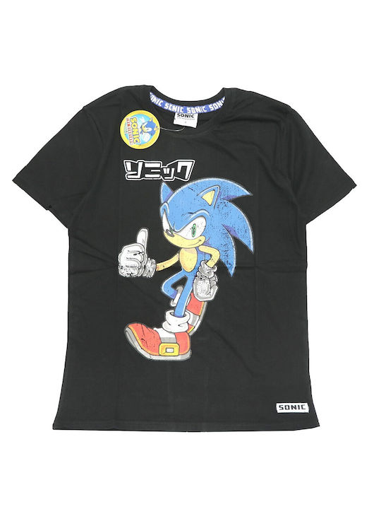 Sega T-shirt Μαύρο Βαμβακερό