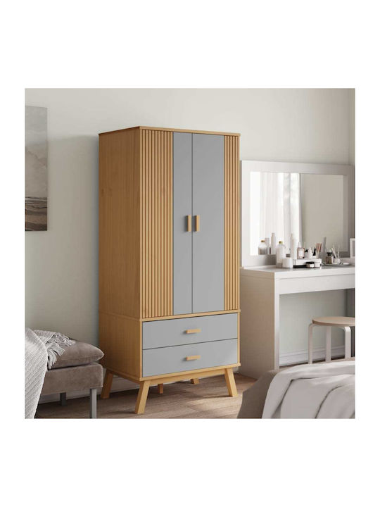 Двойна врата Гардероб Grey & Brown 76.5x53x172см