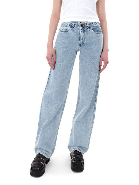 Co|Te High Waist Women's Jean Trousers in Straight Line