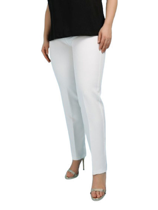 Dina Women's White Suit in Straight Line