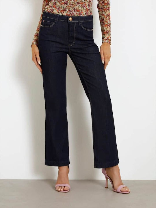 Guess High Waist Women's Jean Trousers Flared