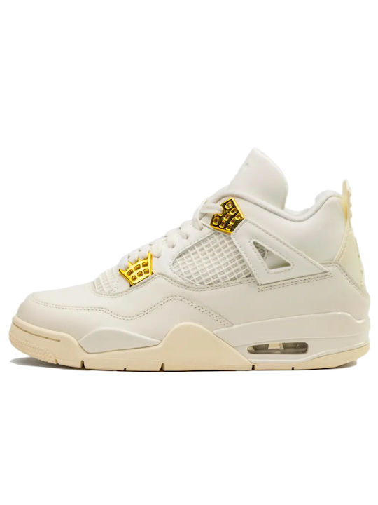 Jordan Air Jordan 4 Retro Γυναικεία Μποτάκια Sail / Metallic Gold / Black