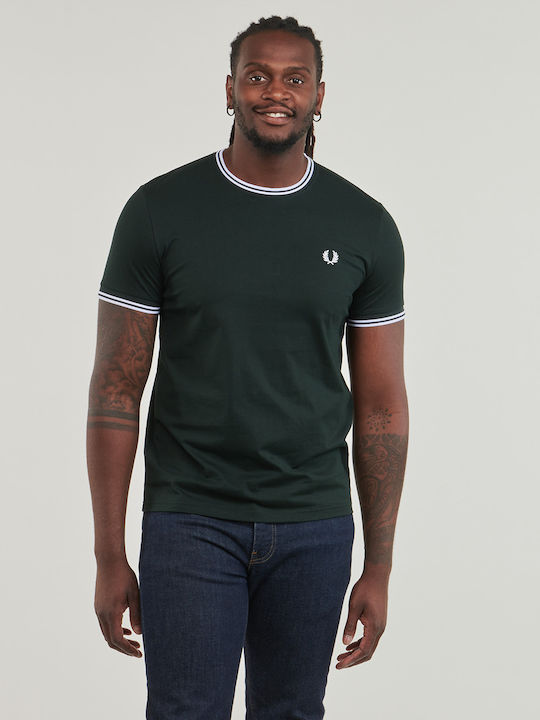 Fred Perry Herren T-Shirt Kurzarm Schwarz