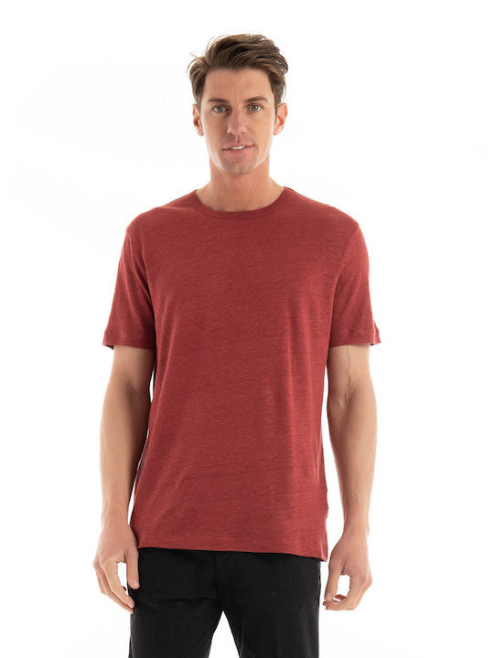 Hugo Boss Tiburt Ανδρικό T-shirt Κοντομάνικο Brown