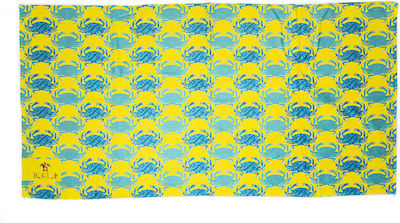 Tortue Kids Beach Towel Yellow 140x70cm