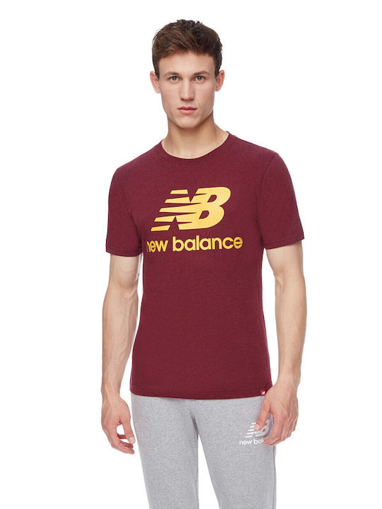 New Balance Herren T-Shirt Kurzarm Burgundisch