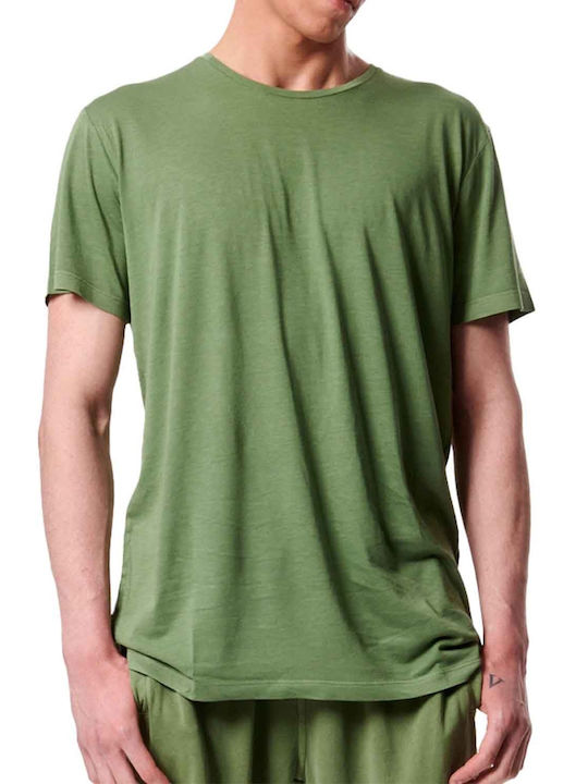 Body Action Men's Short Sleeve T-shirt Hedge Green Olive