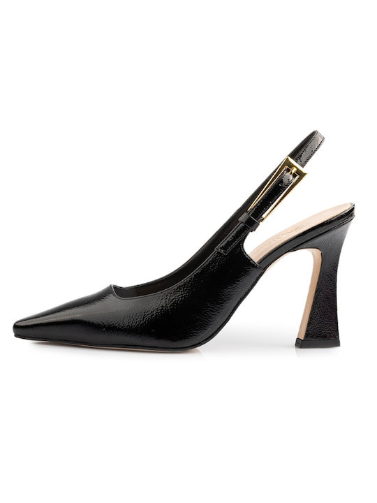 Fardoulis Leder Pumps mit Stiletto-Absatz Schwarz