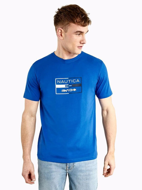 Nautica T-shirt Bărbătesc cu Mânecă Scurtă Cobalt