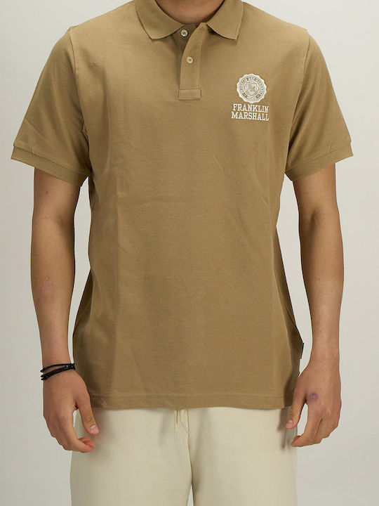 Franklin & Marshall Polo Short Sleeve Blouse Beige