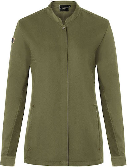 Karlowsky Mantel Koch 100% Baumwolle Damen Khaki mit Langärmelig