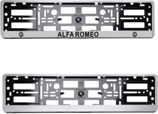 Carro Car License Plate Frame Plastic Silver