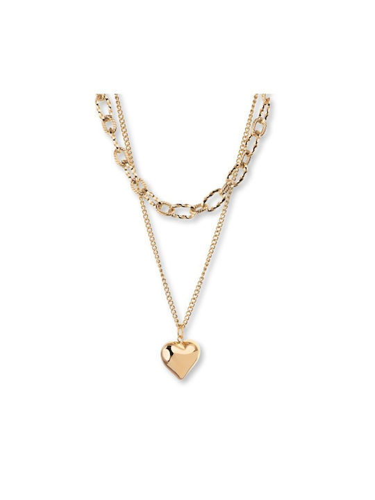 Paraxenies Necklace Double with design Heart