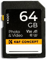 K&F Concept SDHC 64GB Clasa 10 U3 V30