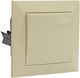 Adeleq Recessed Wall Switch Single with Frame Medium Beige
