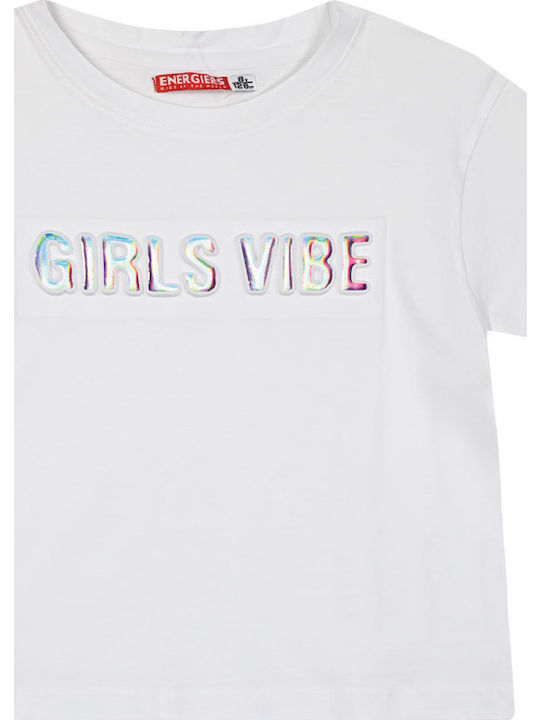 Kids' Crop Top Short Sleeve White
